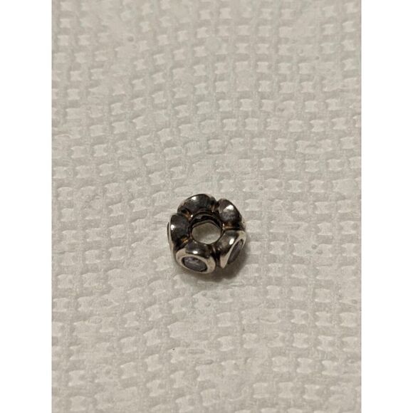 Authentic Pandora Oval Lights Purple Cubic Zirconia Charm Retired Pandora Charm - Picture 3 of 4